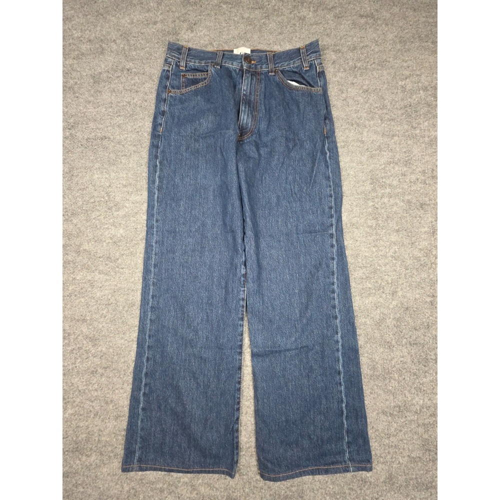 G. Label by GOOP Gwyn Shiloh Wide Leg Jeans Women's 29 (FITS 29x28) Blue Cotton